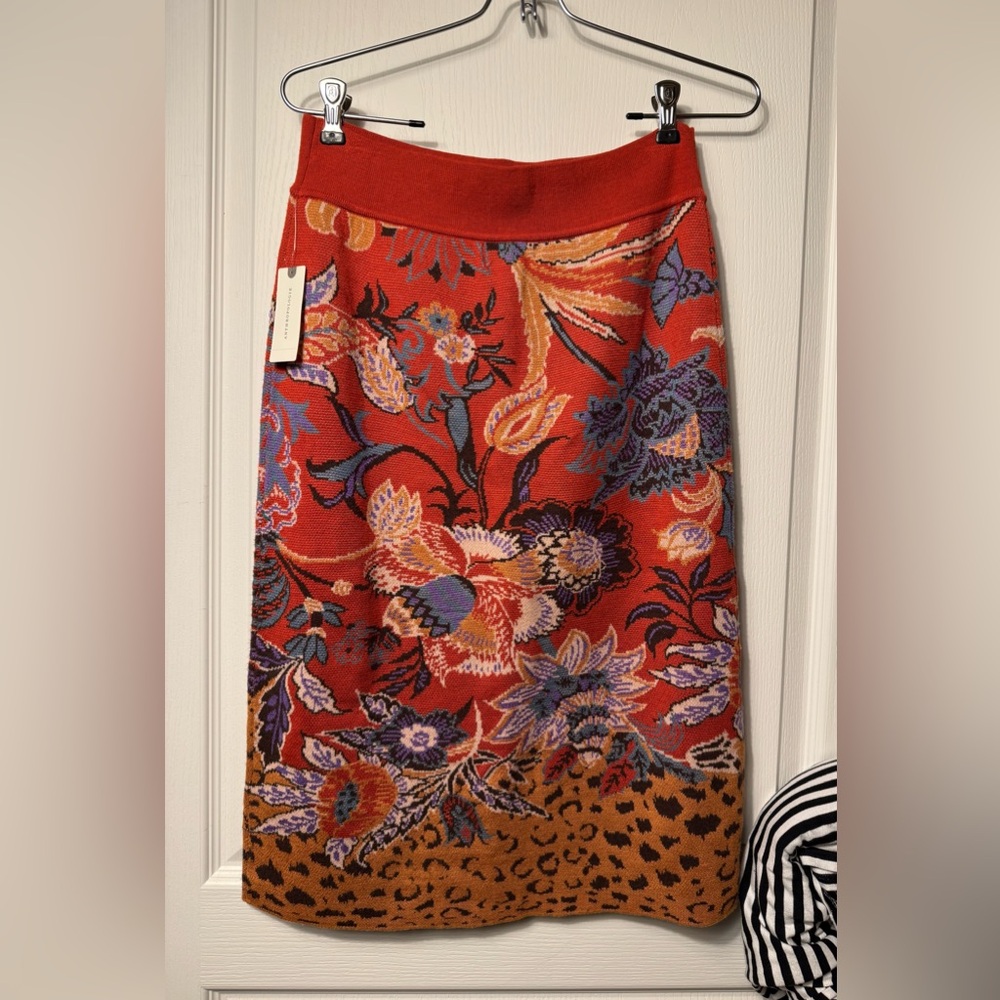 Maeve Delphinia Floral Knit Pencil Skirt - Picture 4 of 12